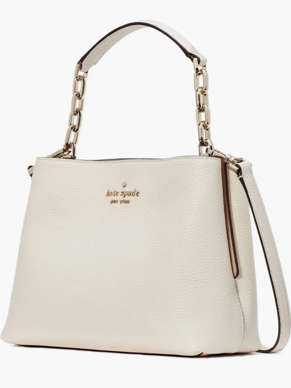 Kate Spade Aubrey Parchment Leather Satchel Top Handle Crossbody Bag NWT - Picture 3 of 7